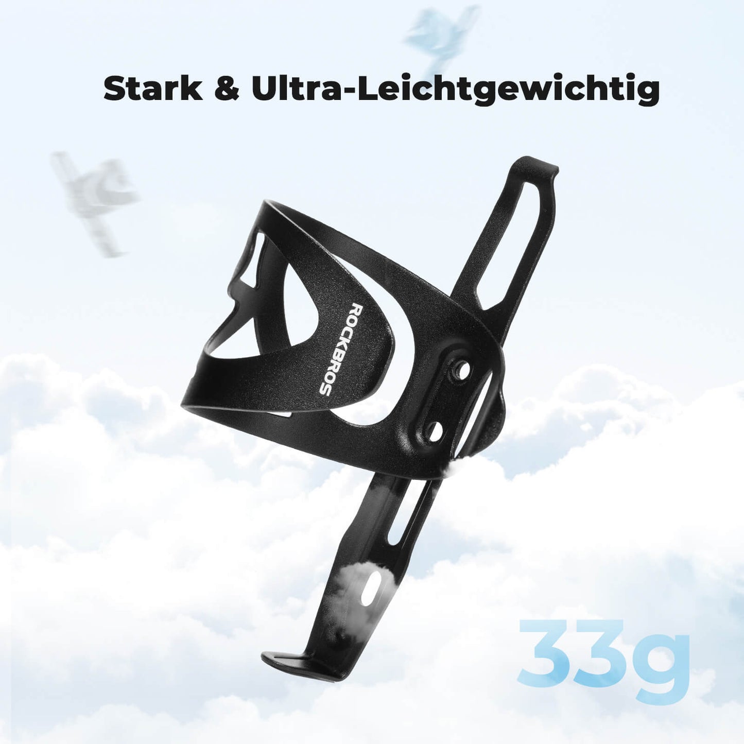 ROCKBROS Fahrrad Flaschenhalter Ultra-Leicht - 33g Alu-Legierung für MTB/Rennrad