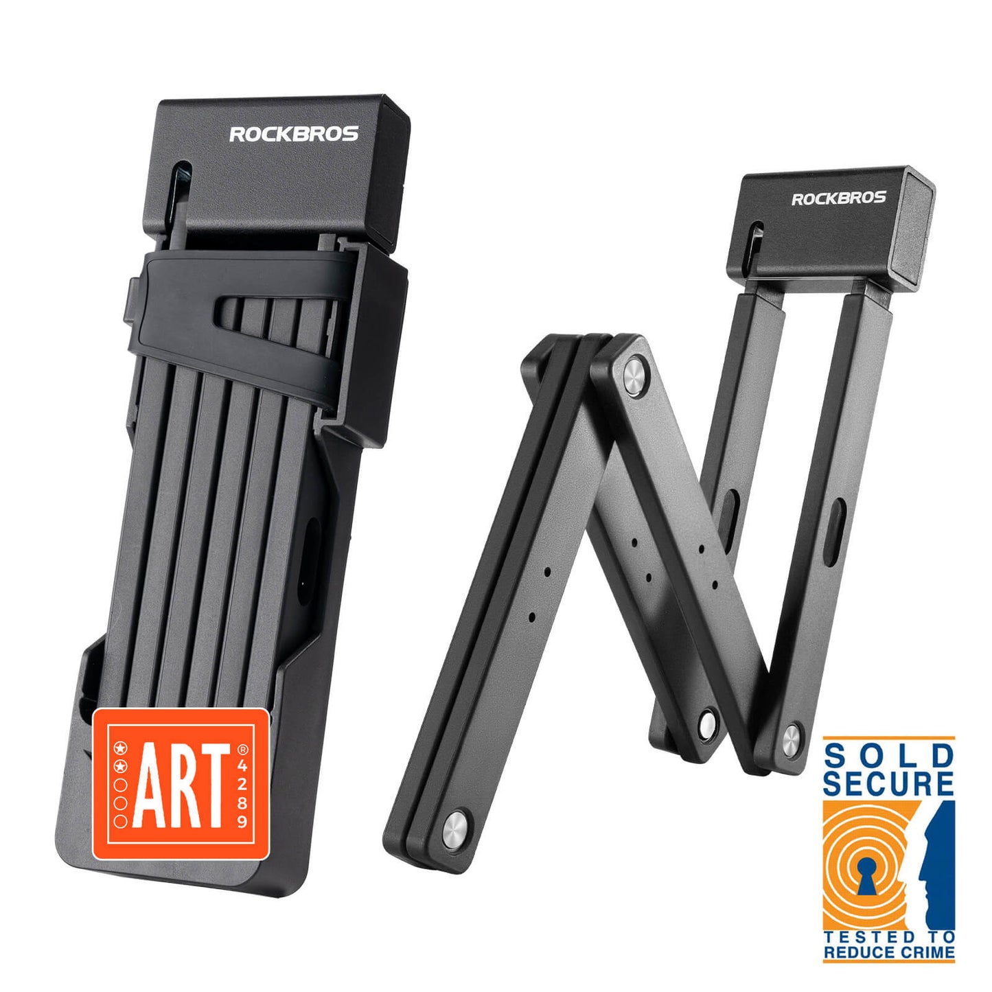 ROCKBROS Faltschloss Fahrradschloss 104 cm Faltbares