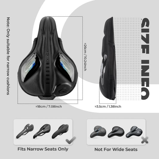 ROCKBROS Fahrradsattel Atmungsaktiv Sattelbezug Regenschutz Rot/Blau