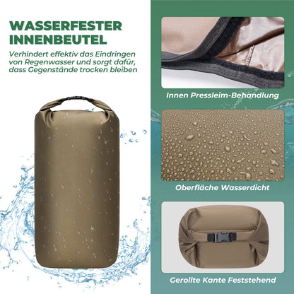 ROCKBROS Wanderrucksack Wasserdicht Split 2 in 1 Rucksack für Fahrrad 24L