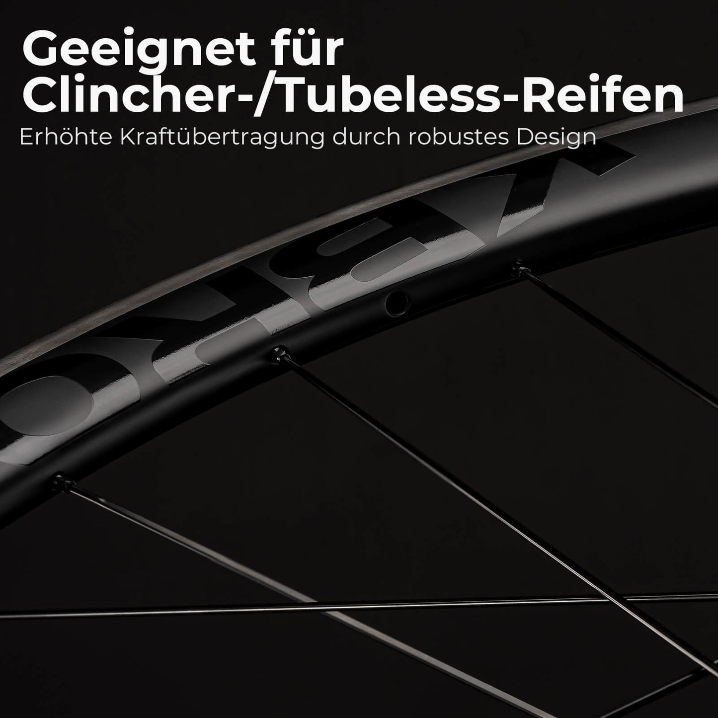 ROCKBROS 700C Carbon Laufradsatz 50mm Felgenbremse Steckachse Laufrad Set für Rennrad