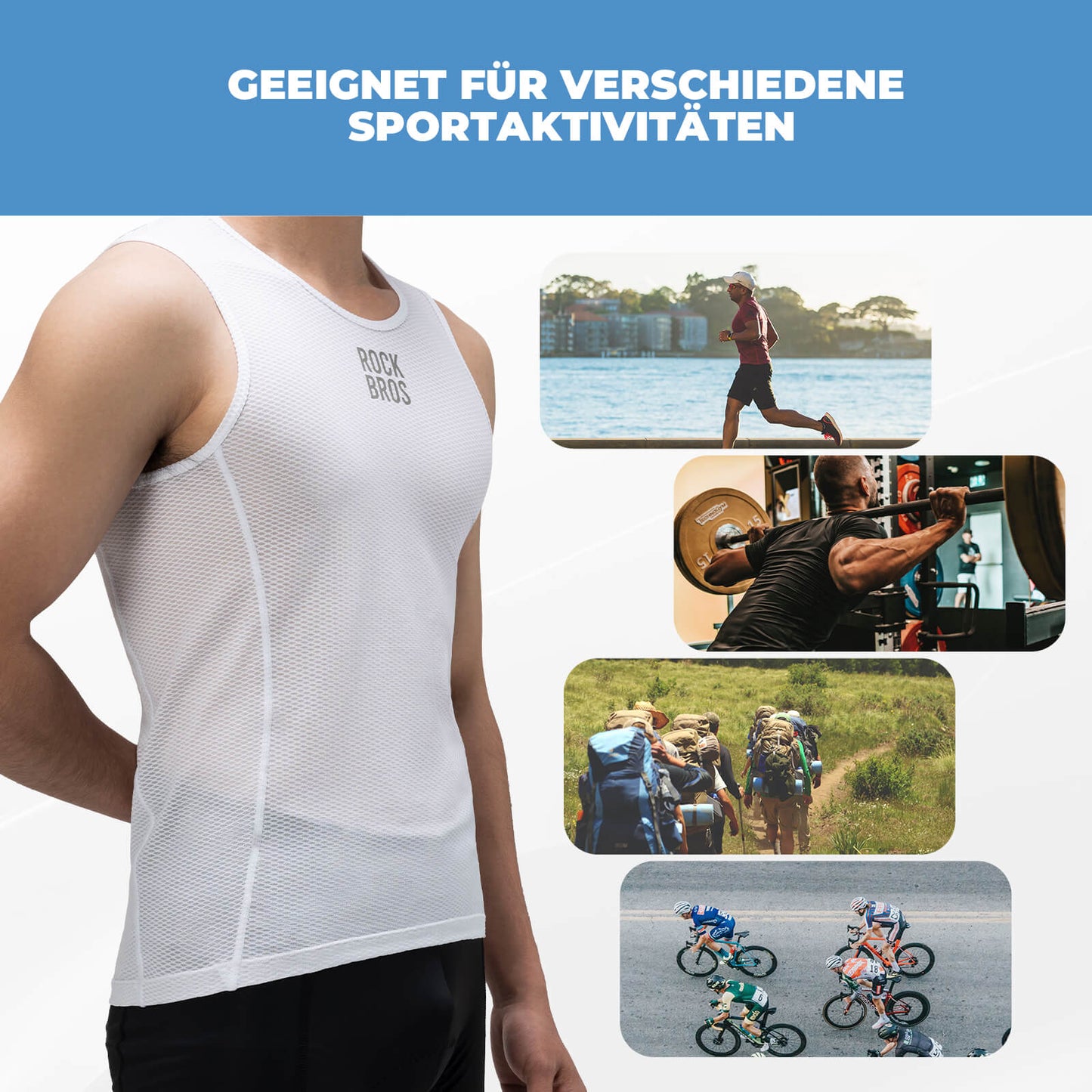 Ärmellos Unterhemd Fahrradtrikot Herren
