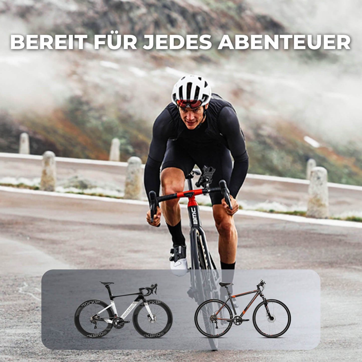 Fahrrad Handyhalterung 360° Drehbar für Handy 4.5~7.2"