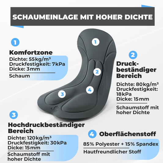 Herren Fahrrad Trägerhose mit Sitzpolster Atmungsaktiv Sommer