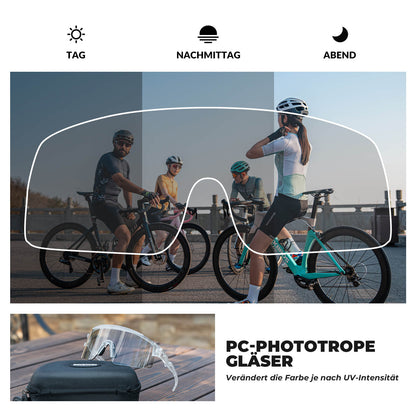 ROCKBROS Fahrradbrille Selbsttönend/Polarisiert Winddicht UV-Schutz