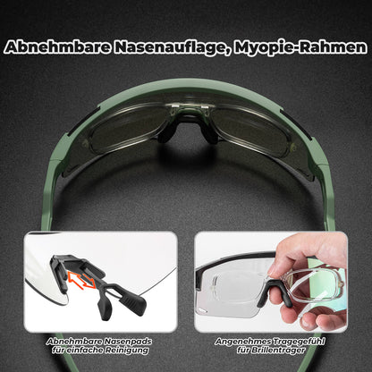 ROCKBROS Fahrradbrille Selbsttönend/Polarisiert Winddicht UV-Schutz