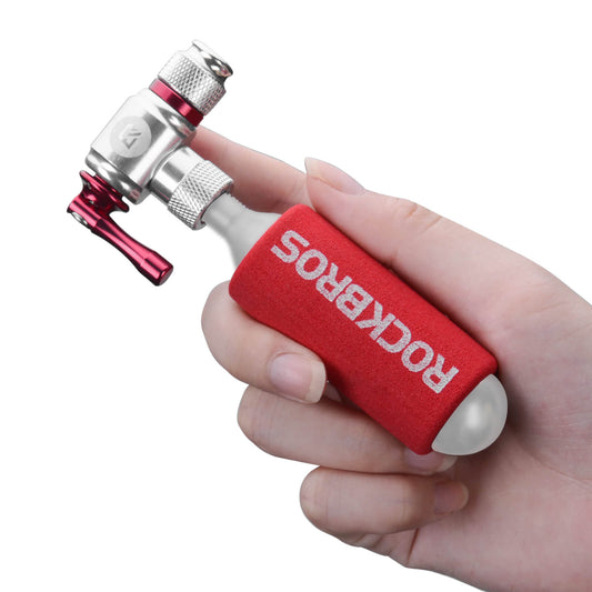 ROCKBROS Fahrradpumpe CO2 Inflator Fahrrad Minipumpe Presta & Schrader Ventil