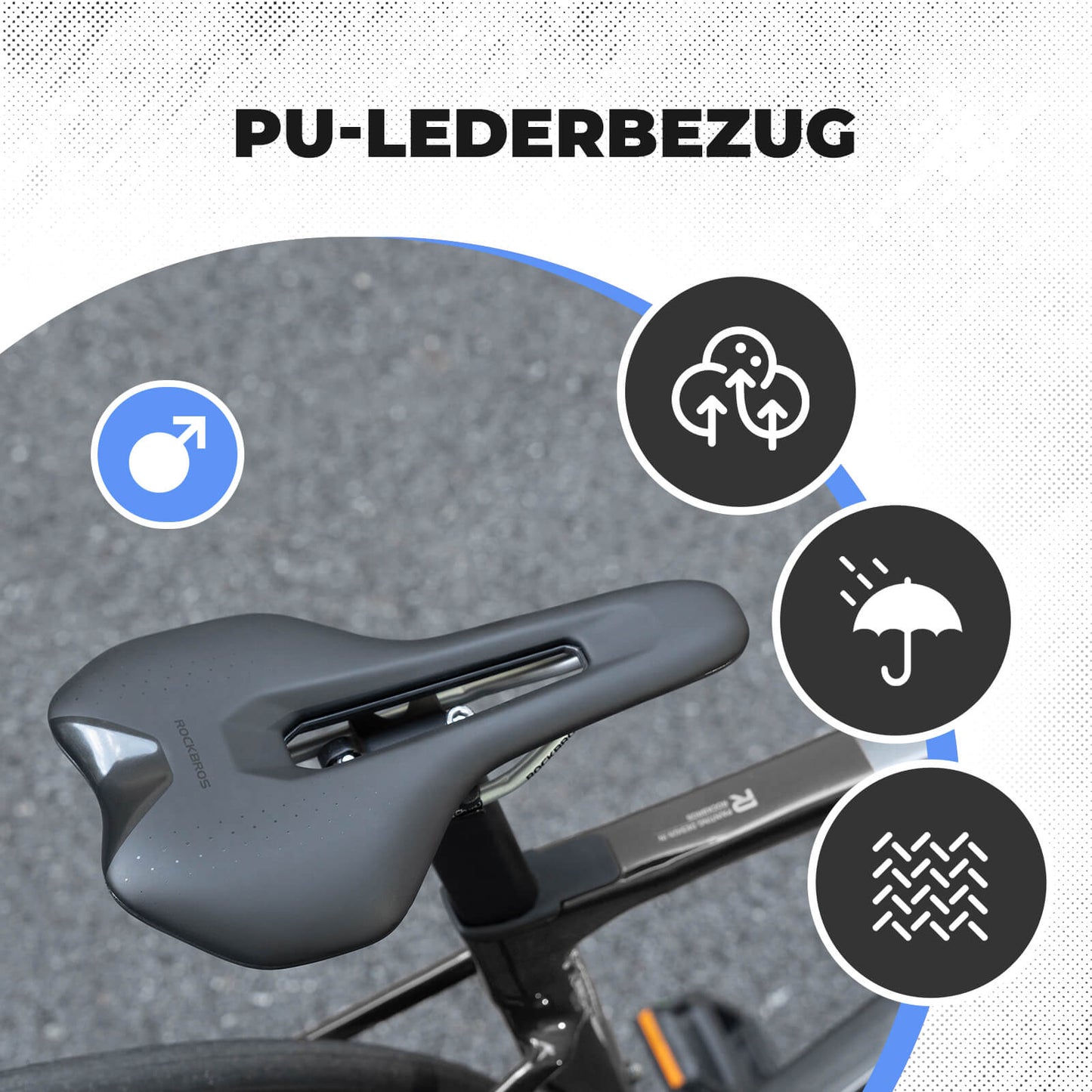 Fahrradsattel Ergonomisch Wasserdicht Atmungsaktiv Herren