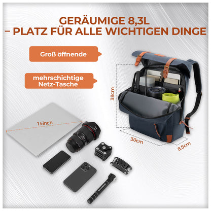 Fahrradtasche Lenkertasche für Brompton Rucksack 7.7L+0.6L