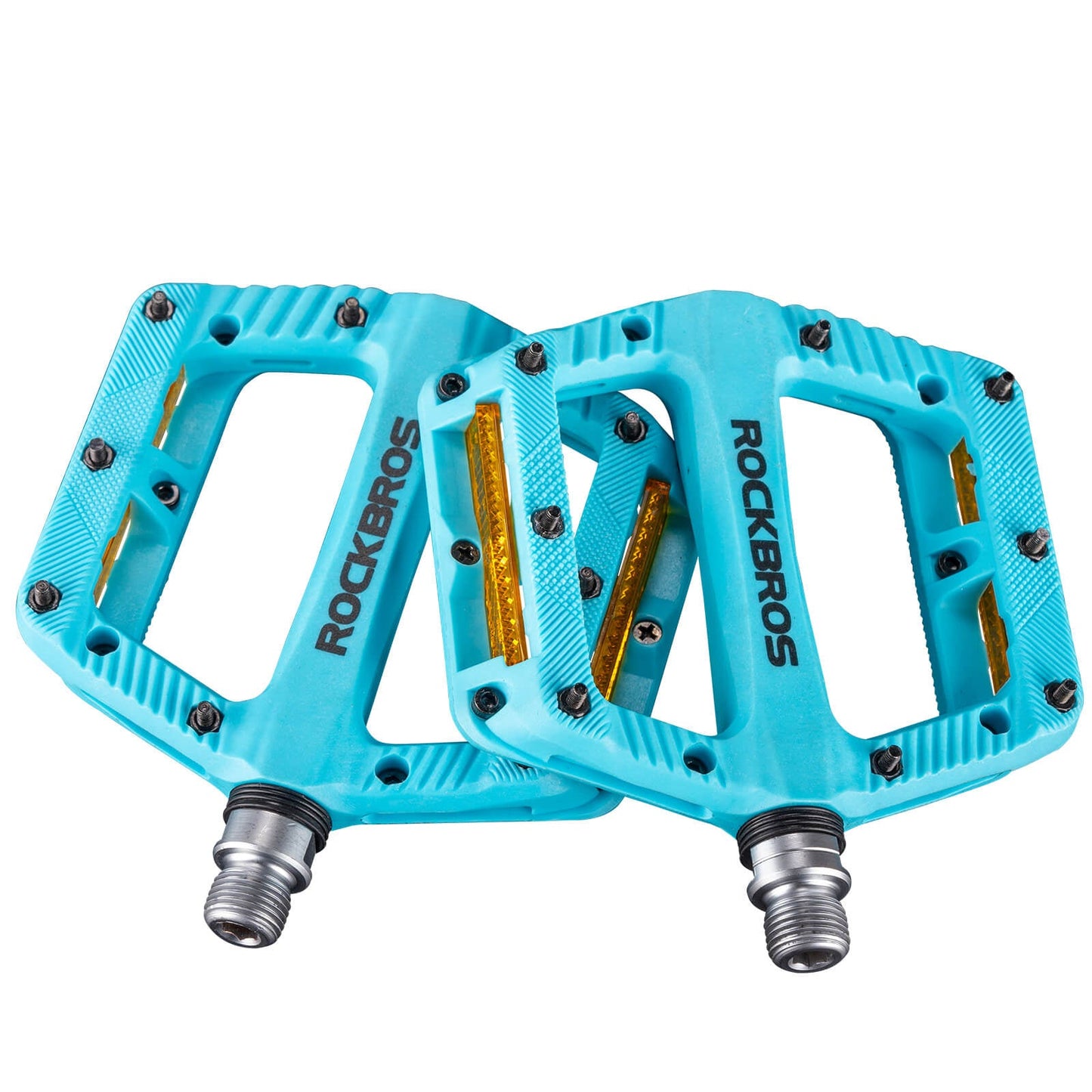 Flat Fahrradpedale Rutschfest mit Reflektorstreifen