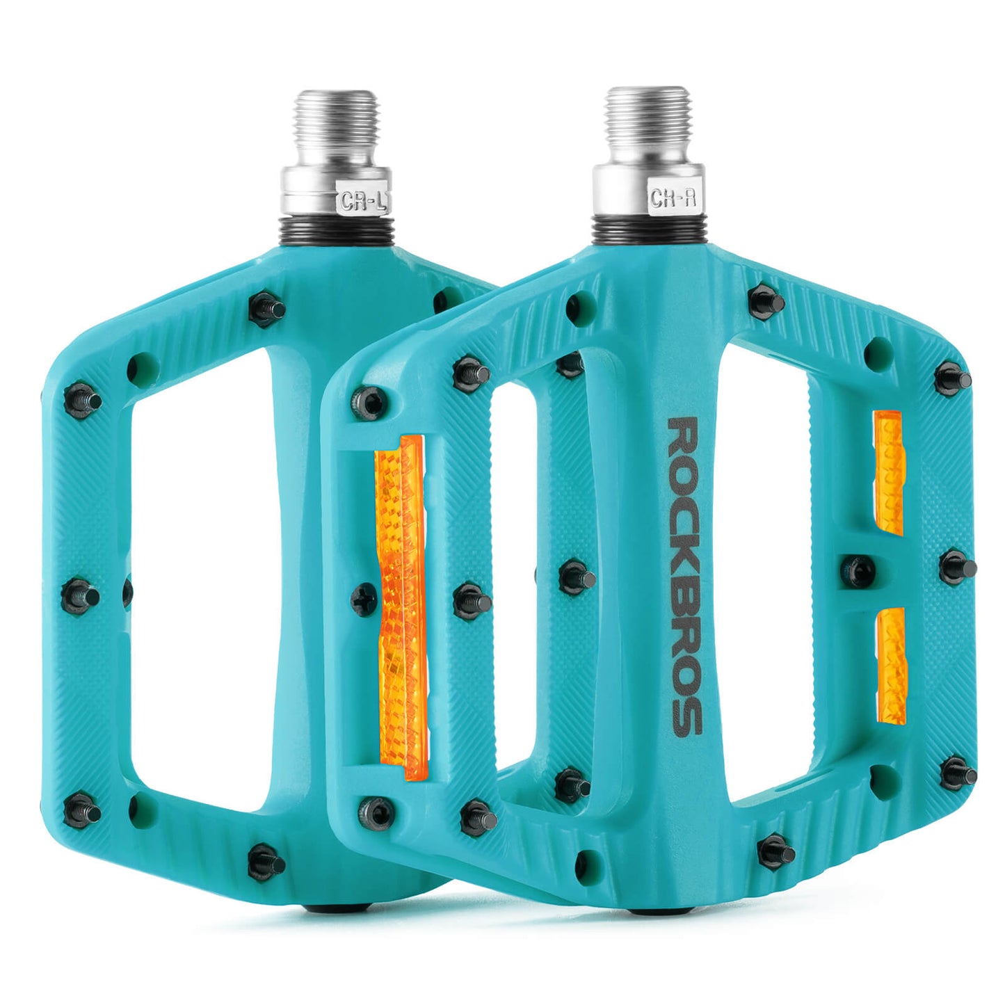 Flat Fahrradpedale Rutschfest mit Reflektorstreifen