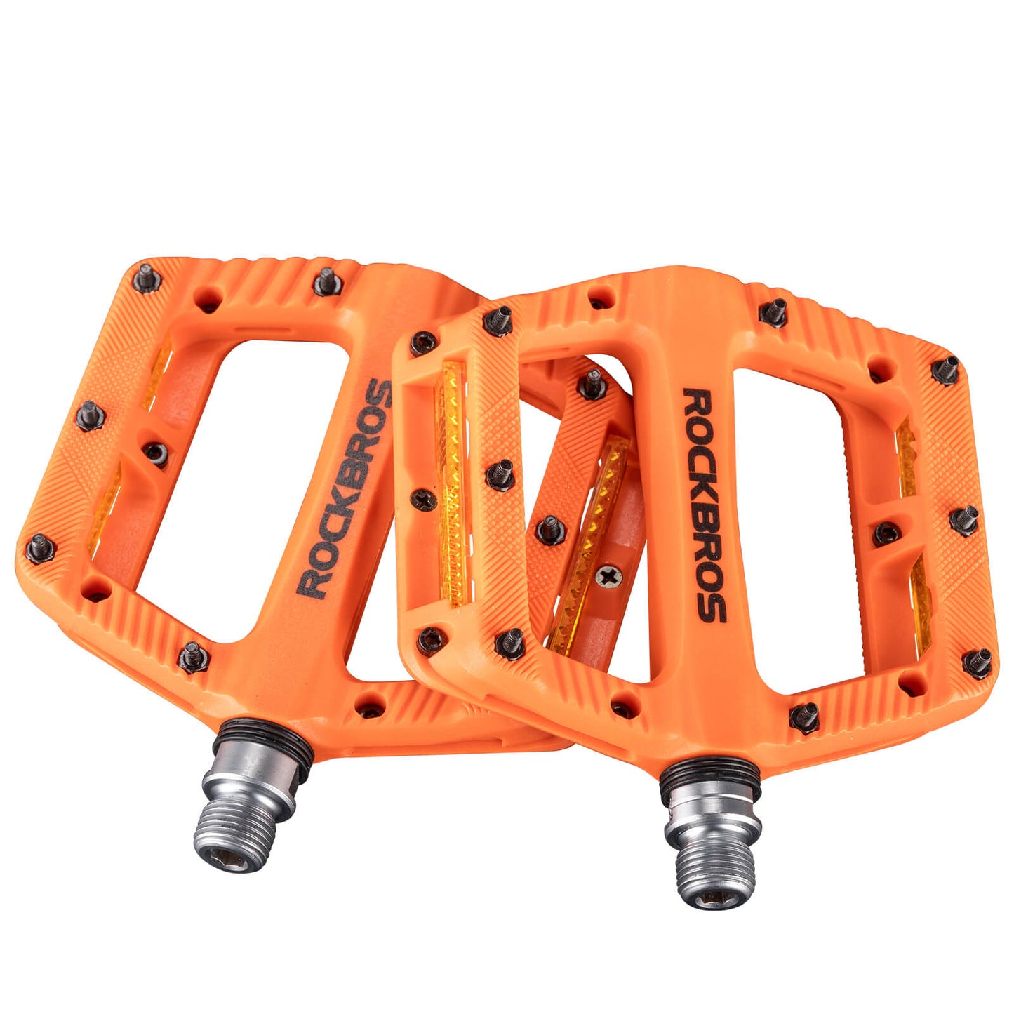 Flat Fahrradpedale Rutschfest mit Reflektorstreifen