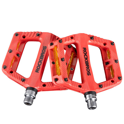 Flat Fahrradpedale Rutschfest mit Reflektorstreifen