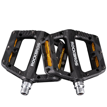Flat Fahrradpedale Rutschfest mit Reflektorstreifen