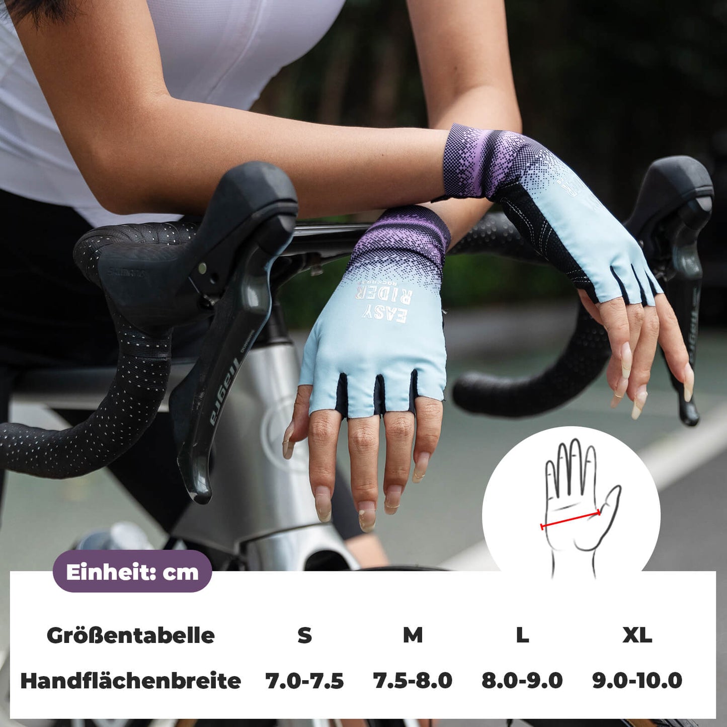 Halbfinger-Fahrradhandschuhe Atmungsaktiv Rutschfest Sommer