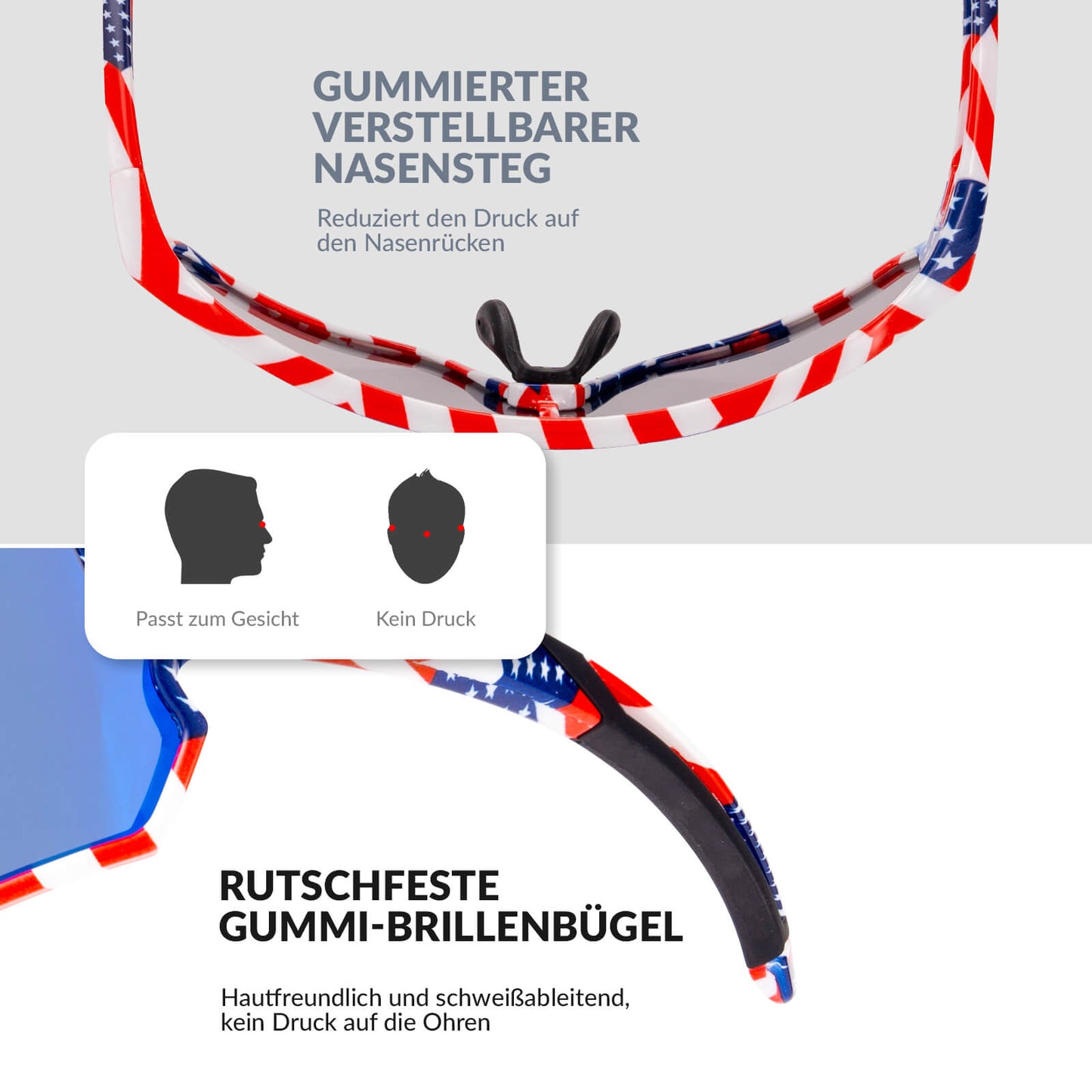 ROCKBROS Kinder Fahrradbrille UV400-Schutz Polarisierte Sonnenbrille