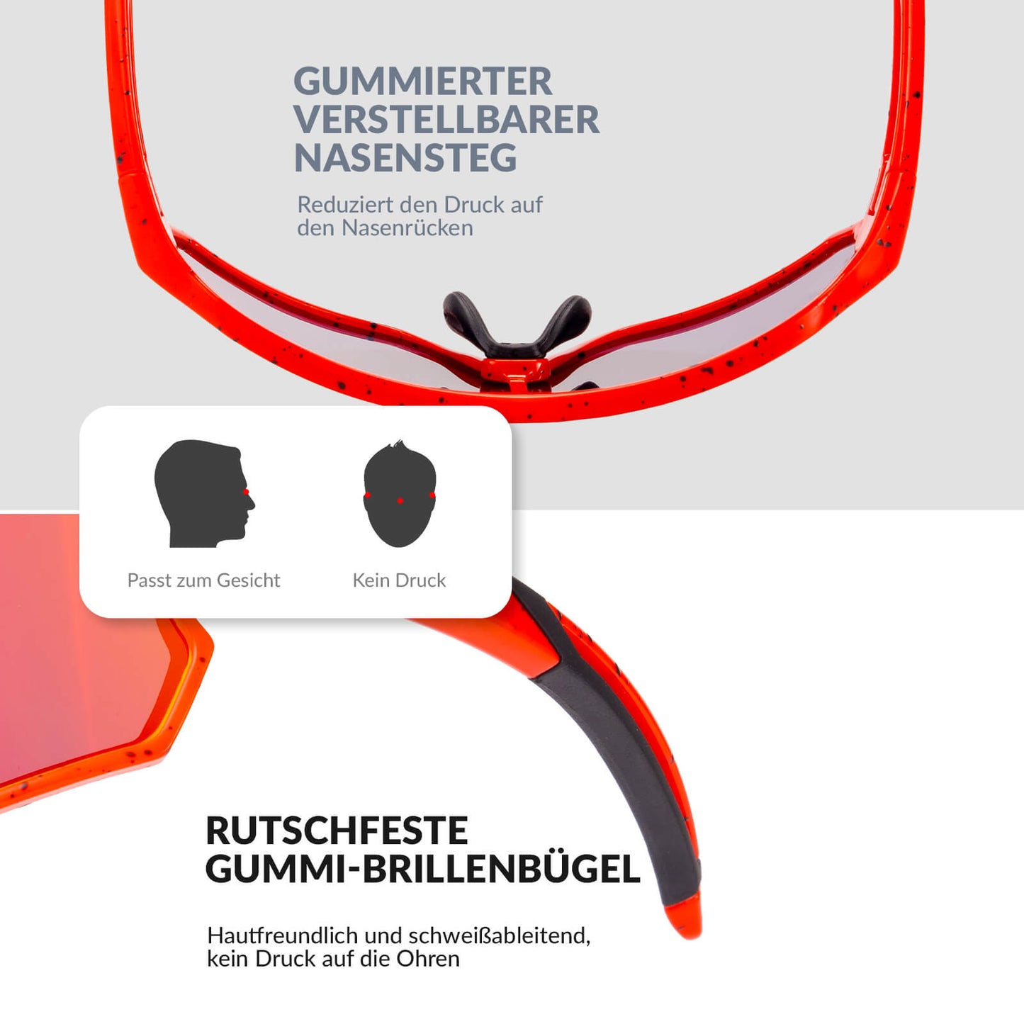 ROCKBROS Kinder Fahrradbrille UV400-Schutz Polarisierte Sonnenbrille