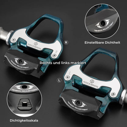 Klickpedale SPD Rennrad Pedale mit Einstellbarer Spannung