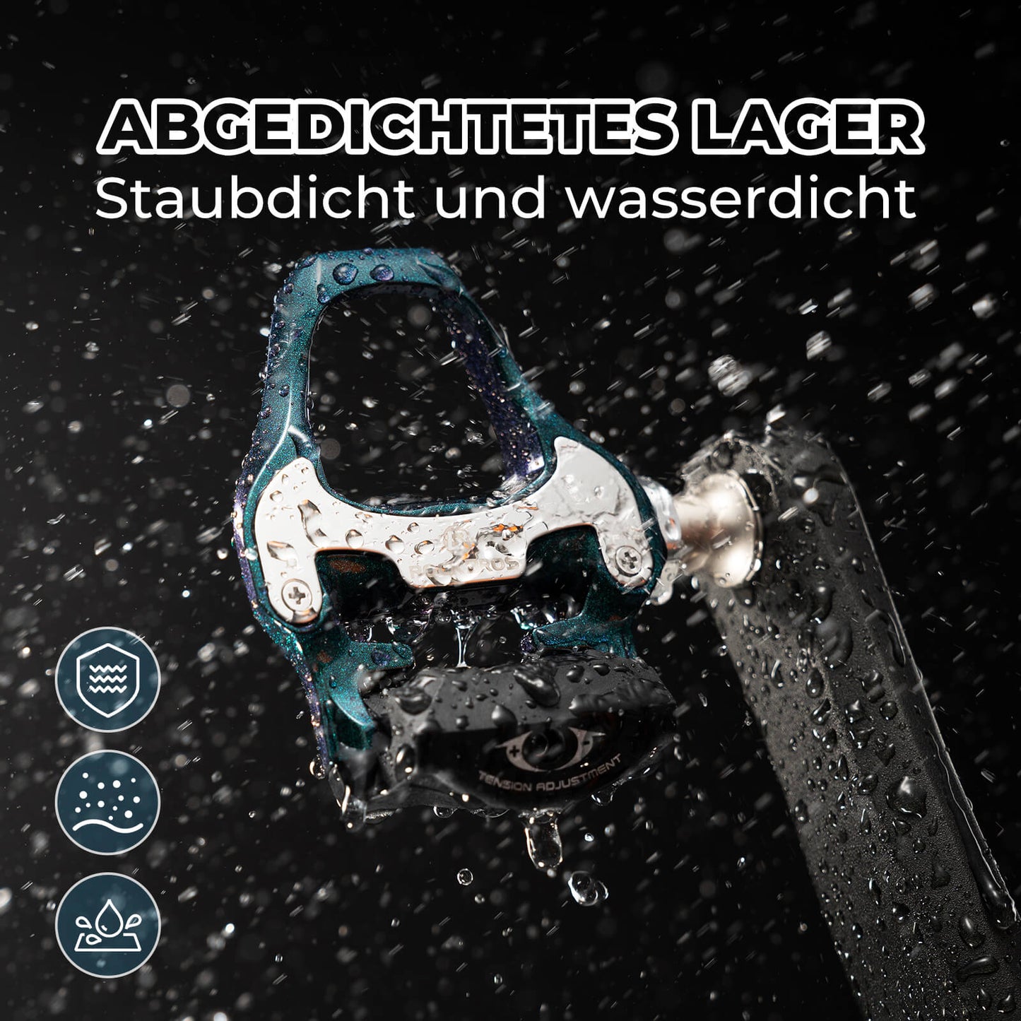 Klickpedale SPD Rennrad Pedale mit Einstellbarer Spannung