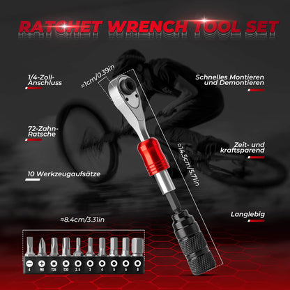 ROCKBROS Ratschenschlüssel Set 1/4 Zoll Mini Reparatur Werkzeug