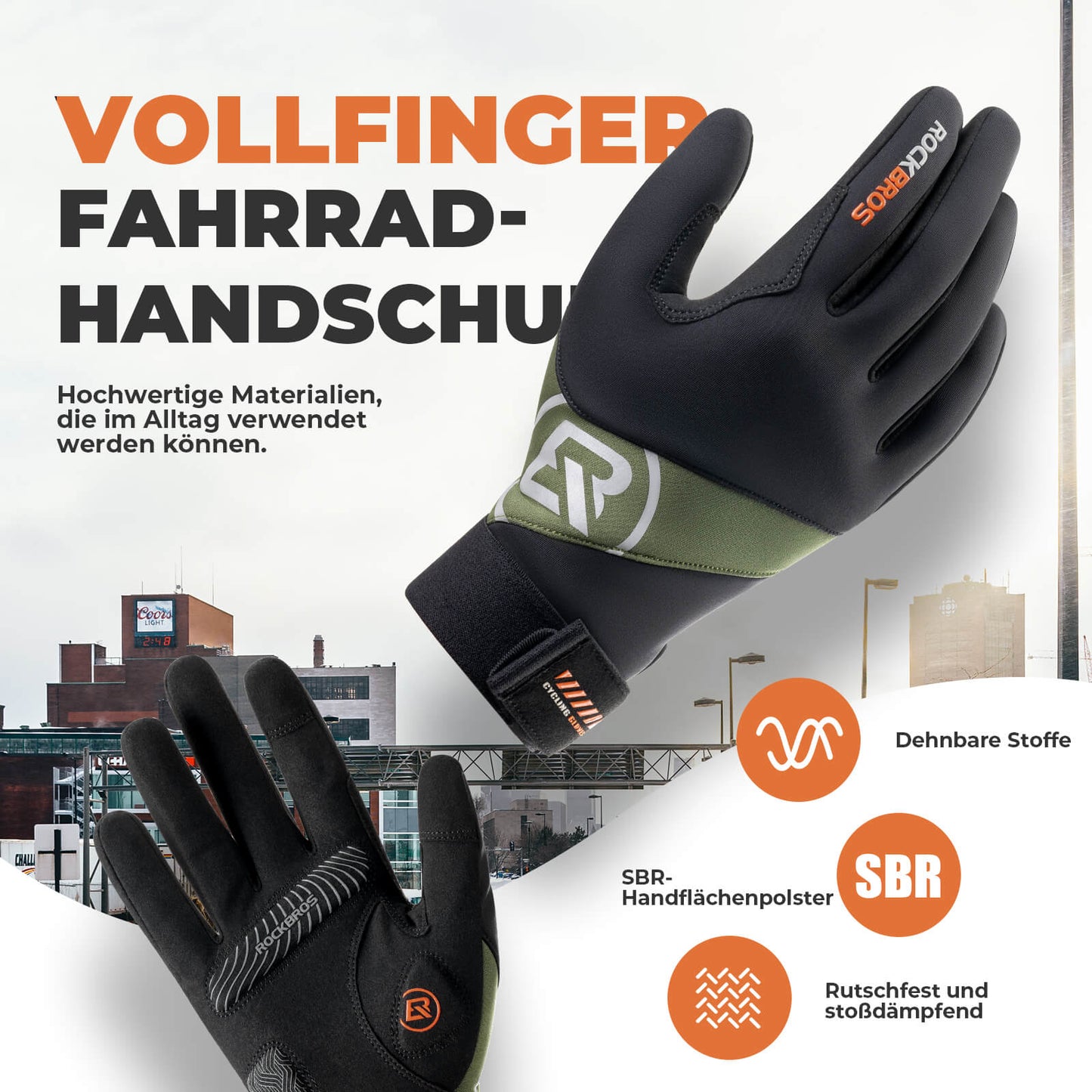 Herbst Fahrradhandschuhe Touchscreen-fähig