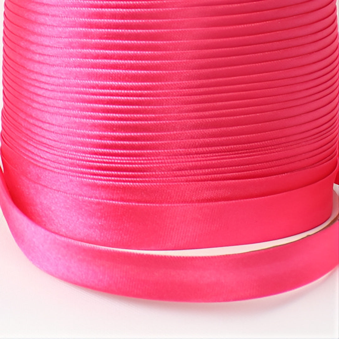 Satin Schrägband | Breite 15 mm - gefalzt