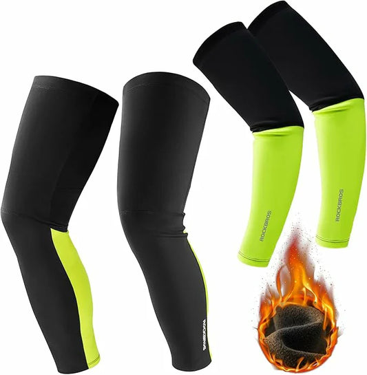 Sport Armlinge Beinlinge Winter Arm Sleeves Armwärmer Beinwärmer 1 set