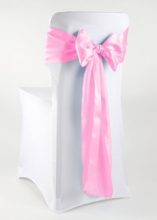 Stuhlschleifen | Satinläufer glänzend – Rosa