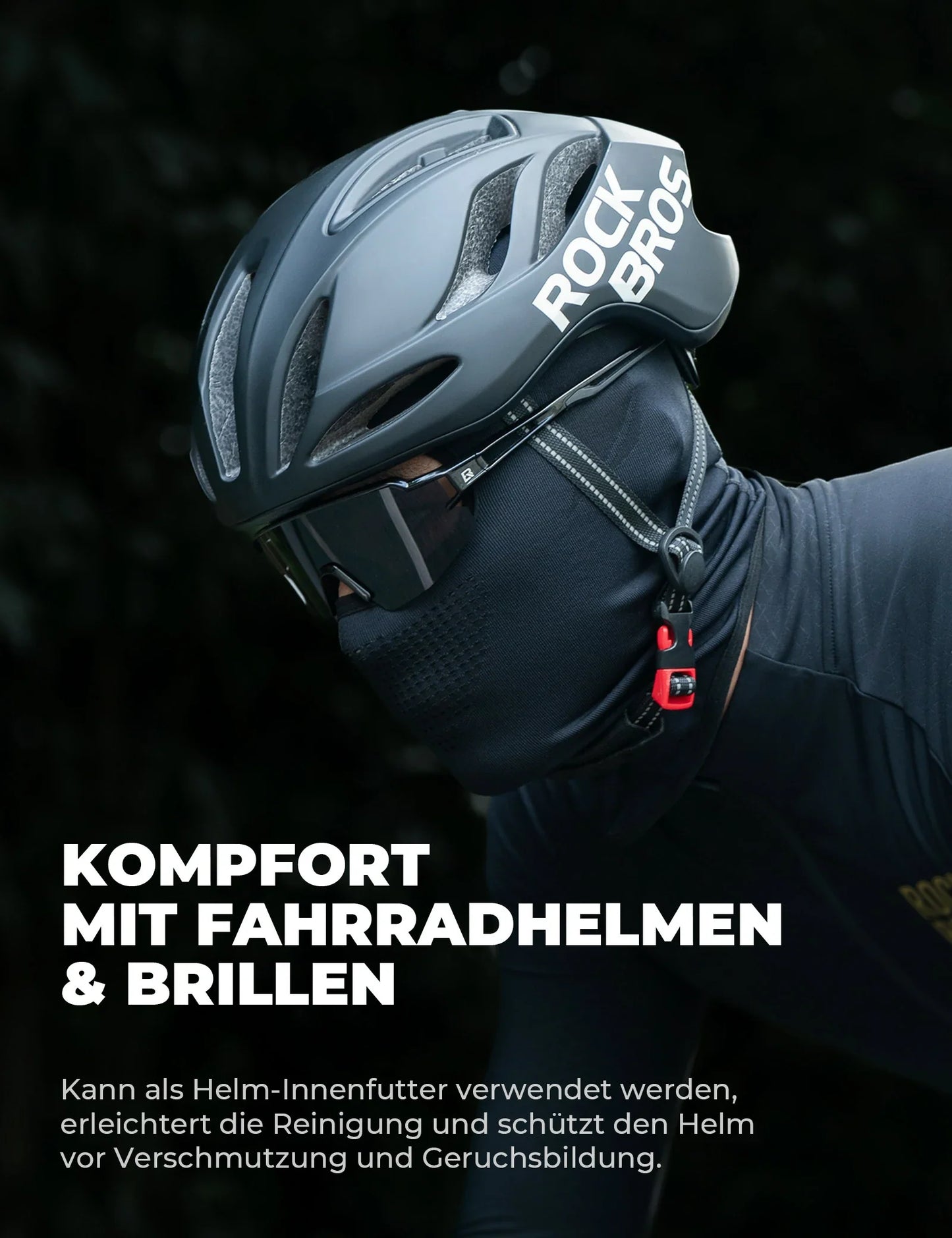 Sturmhaube Balaclava, Atmungsaktive Skimaske Schwarz-Grau