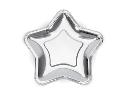 Teller Stern, silber, 18cm (1 VPE / 6 Stk.)