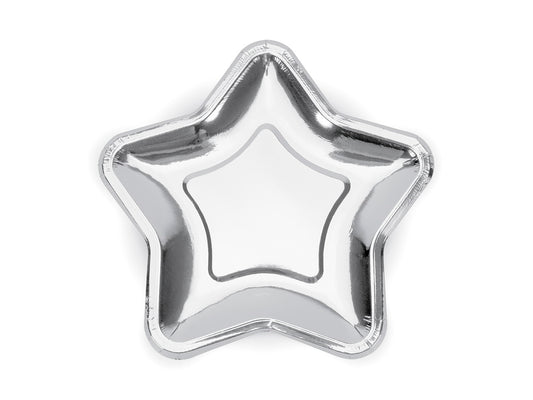 Teller Stern, silber, 18cm (1 VPE / 6 Stk.)