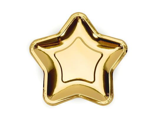Teller Stern, gold, 18cm (1 VPE / 6 Stk.)