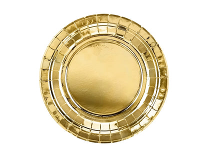 Pappteller, Teller, gold, 18cm (1 VPE / 6 Stk.)