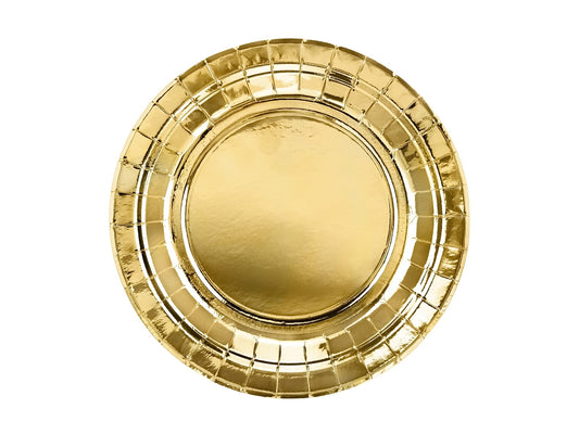 Pappteller, Teller, gold, 18cm (1 VPE / 6 Stk.)
