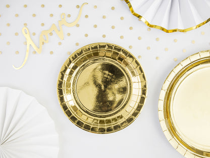 Pappteller, Teller, gold, 18cm (1 VPE / 6 Stk.)