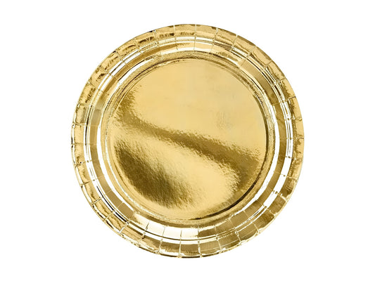 Pappteller, Teller, gold, 23cm (1 VPE / 6 Stk.)