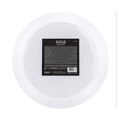 Pappteller, Teller, gold, 18cm (1 VPE / 6 Stk.)