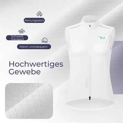 TVI Damen Winddichte Weste Fahrradweste Leichtweight Atmungsaktiv