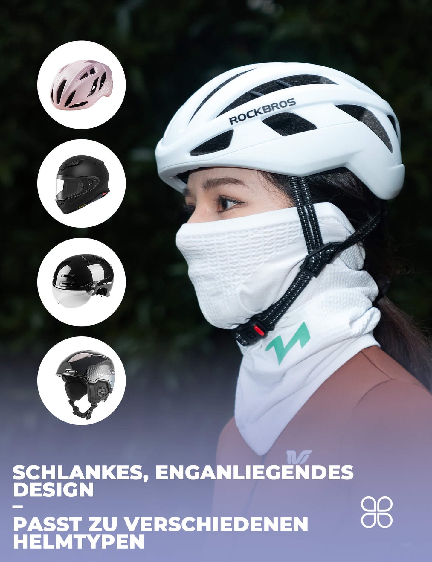 TVI Damen Winter Halbe Sturmhaube Warme Ski Mask Halstuch Winddichte Atmungsaktive