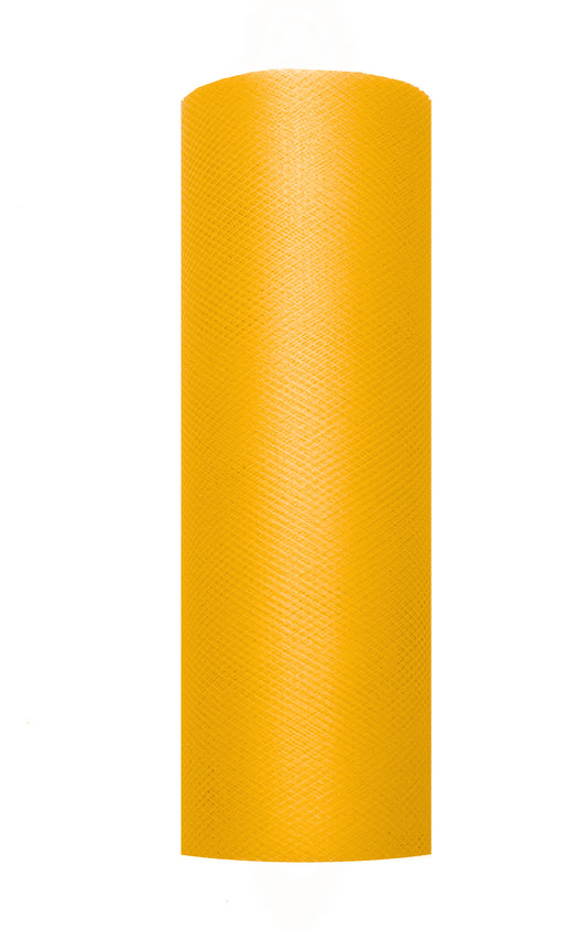 Tüll Tischläufer | 9 m x 15/30 cm – Gelb