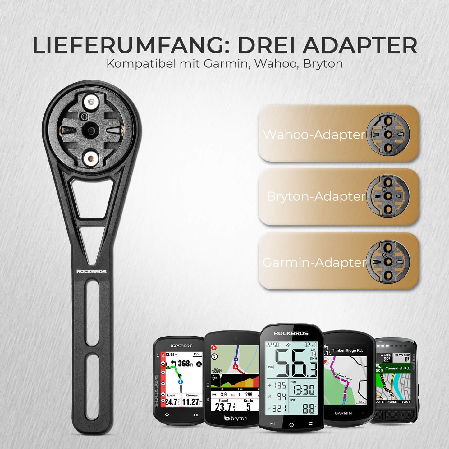 Universal Fahrrad Computer Halterung Leicht & Werkzeugfrei