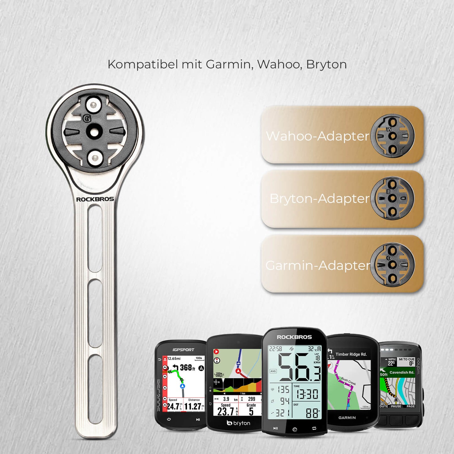 Universal Fahrrad Computer Halterung Leicht & Werkzeugfrei
