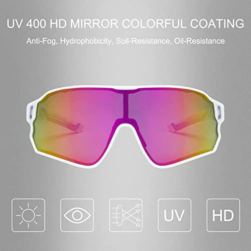 ROCKBROS Fahrradbrille Polarisierte Sportsbrille mit UV-Schutz