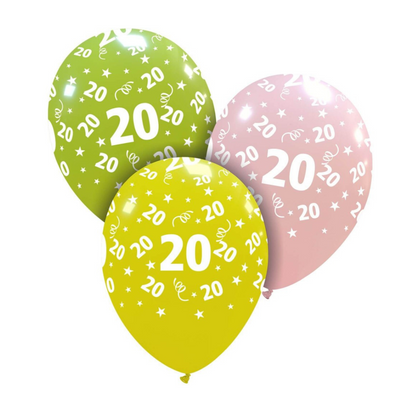 Luftballons Naturlatex | Zahlen - bunt