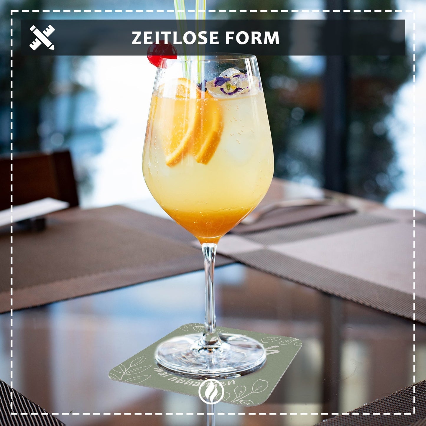 50x Bierdeckel Motiv Faultier und Spruch "Einfach mal abhängen" - Untersetzer mit Faultier