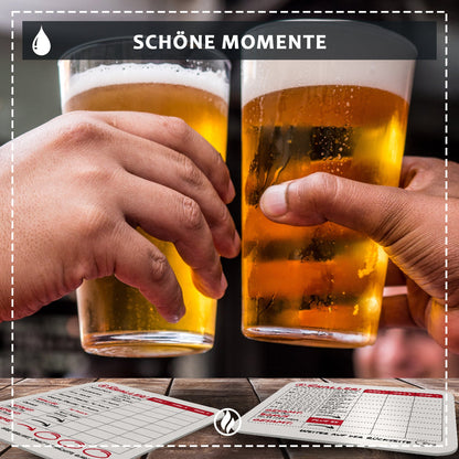 50 Bierdeckel Kniffel Würfelspiel, Der Knaller! Party Trinkspiel Runde Zahlt