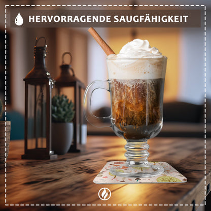 Untersetzer Motiv Waldtiere - niedliche Tiere aus dem Wald auf einem Bierdeckel - 50 Stück