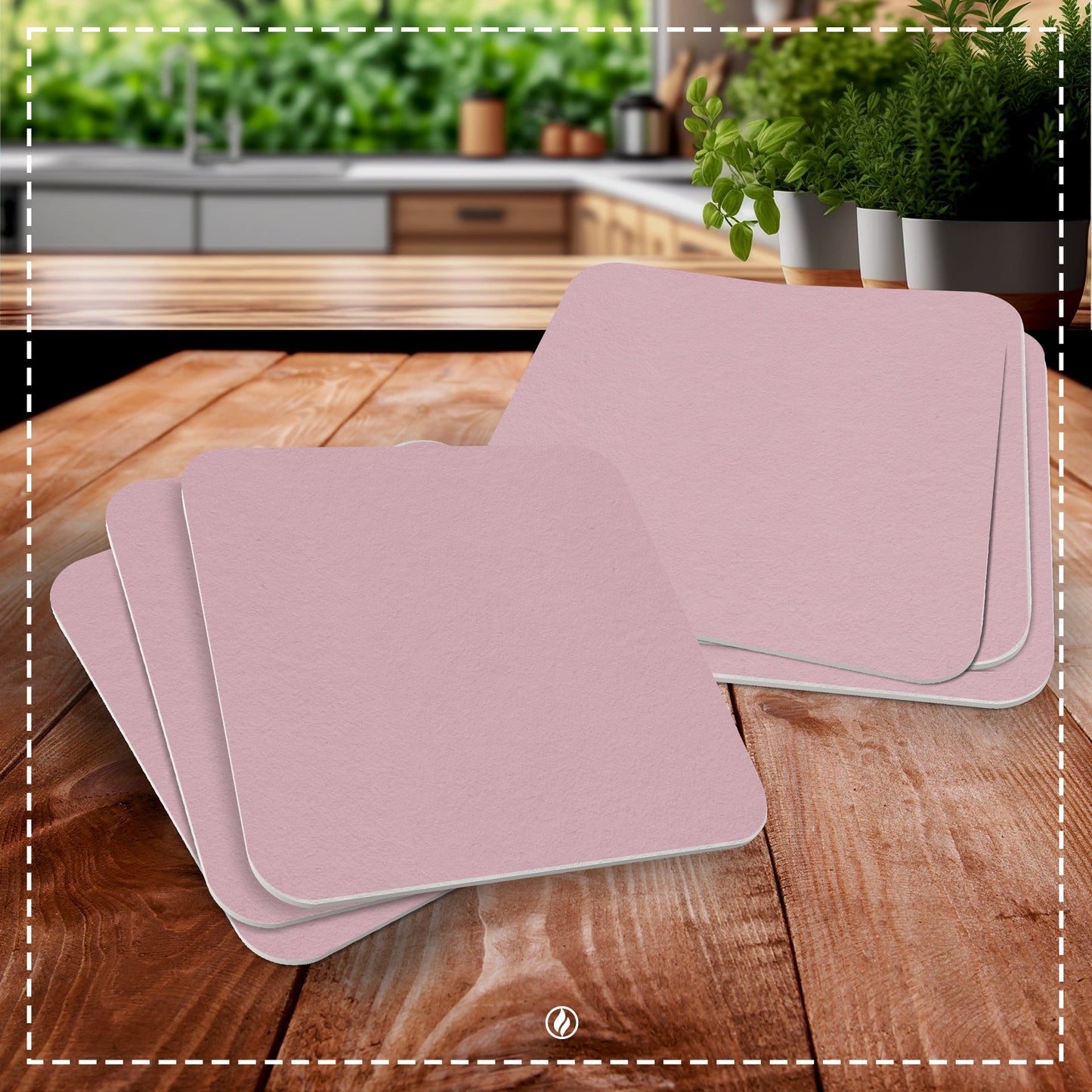 50 Bierdeckel Rosa, eckig blanko DIY, Hochzeit Party Tischdeko