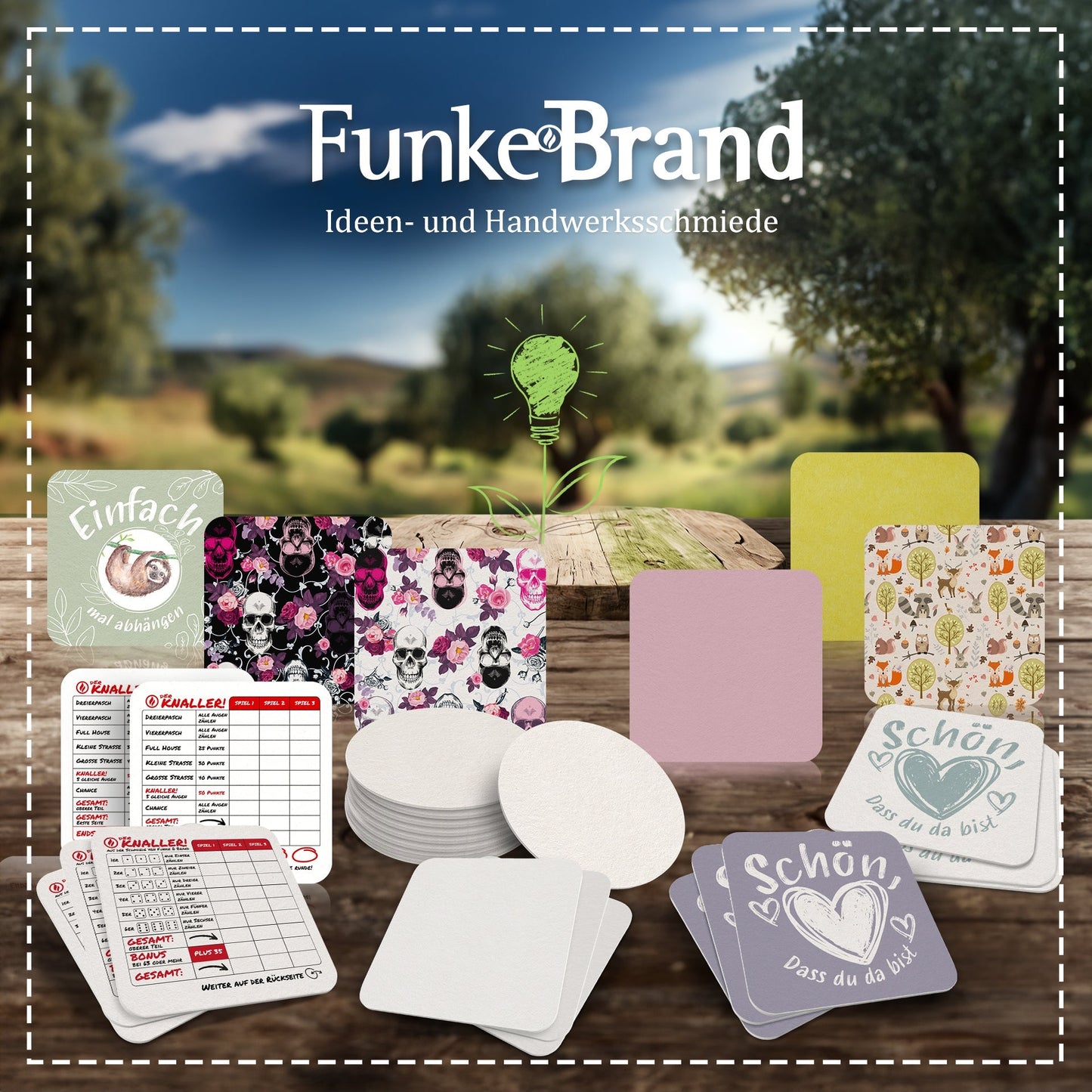 50 Bierdeckel Rosa, eckig blanko DIY, Hochzeit Party Tischdeko