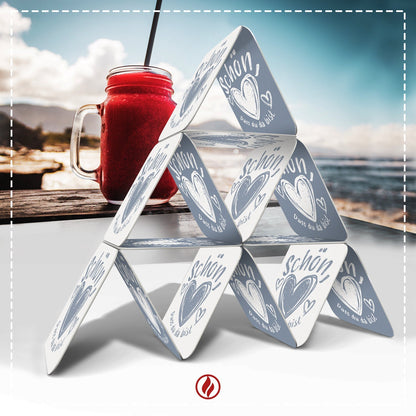 50x Bierdeckel "Schön, dass du da bist"